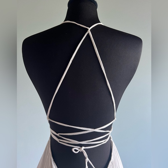 🔥 Maxi white summer dress with open back - Picture 4 of 6